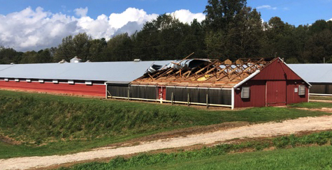 Damaged Barn from Hurricane Zeta